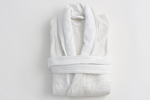 VELOUR WAFFLE BATHROBE